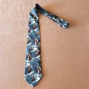 Endangered Species Dolphins Silk Necktie